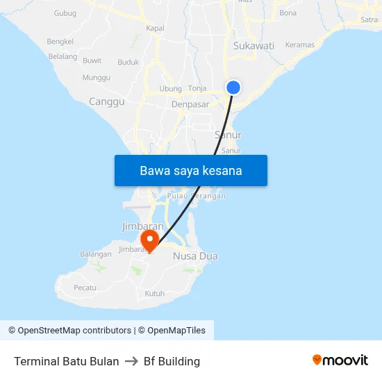 Terminal Batu Bulan to Bf Building map