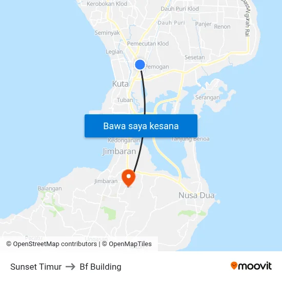 Sunset Timur to Bf Building map