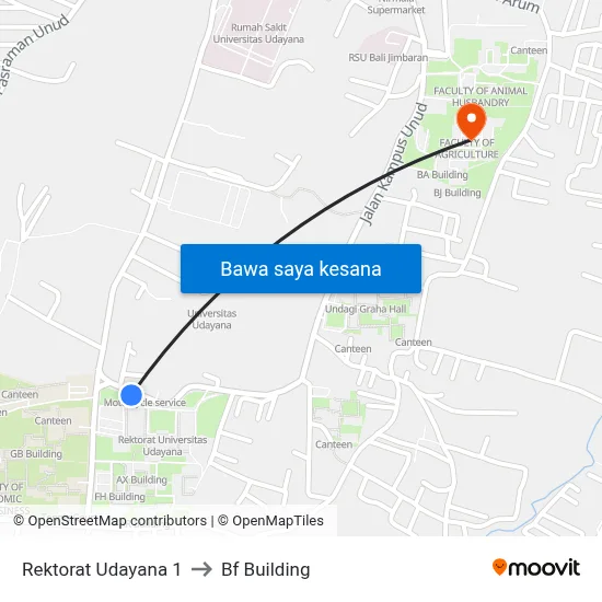 Rektorat Udayana 1 to Bf Building map