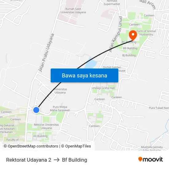 Rektorat Udayana 2 to Bf Building map