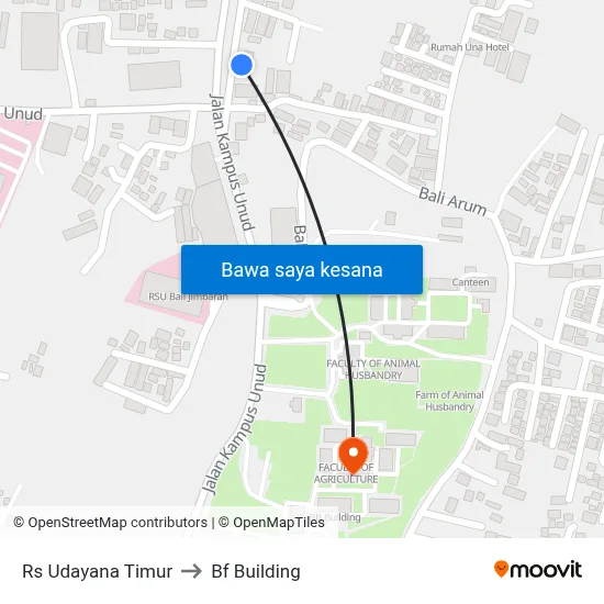 Rs Udayana Timur to Bf Building map