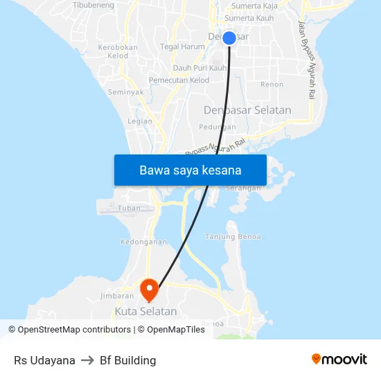 Rs Udayana to Bf Building map