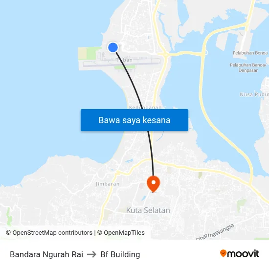 Bandara Ngurah Rai to Bf Building map