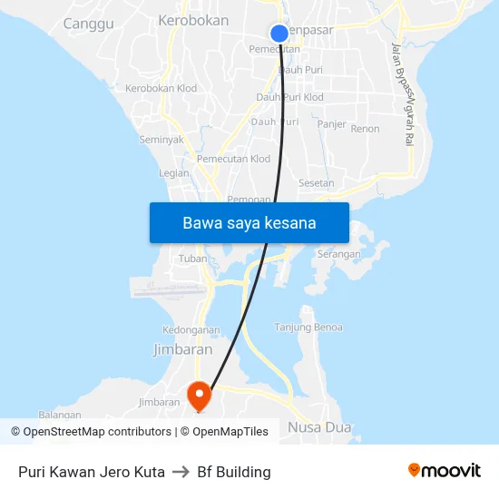 Puri Kawan Jero Kuta to Bf Building map