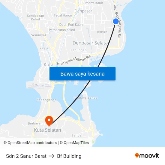 Sdn 2 Sanur Barat to Bf Building map