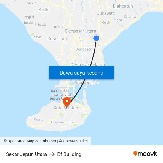 Sekar Jepun Utara to Bf Building map