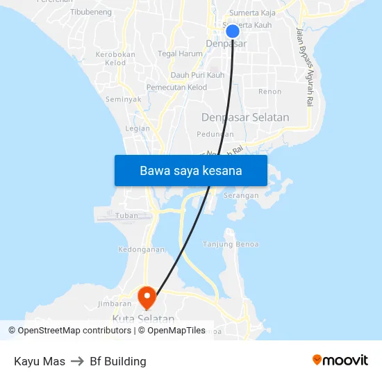 Kayu Mas to Bf Building map
