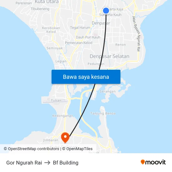 Gor Ngurah Rai to Bf Building map