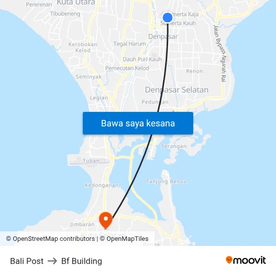 Bali Post to Bf Building map