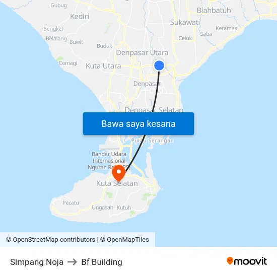Simpang Noja to Bf Building map