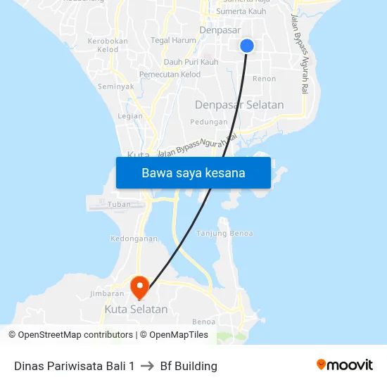 Dinas Pariwisata Bali 1 to Bf Building map