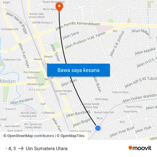 - 4, 3 to Uin Sumatera Utara map