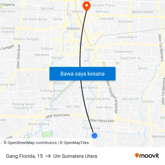 Gang Florida, 15 to Uin Sumatera Utara map