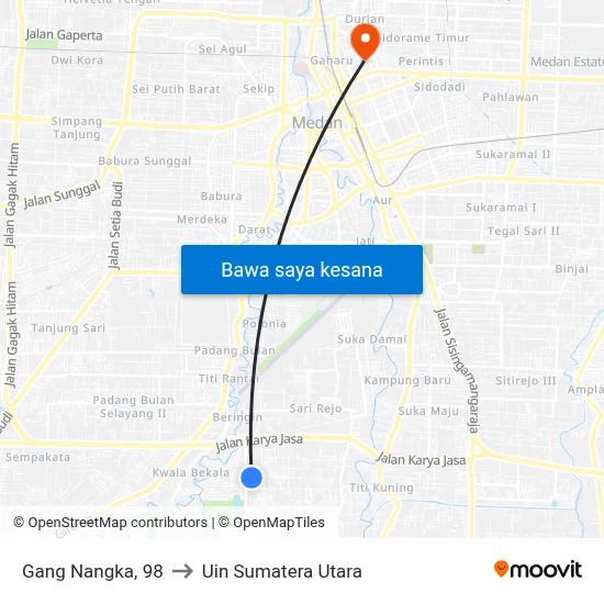 Gang Nangka, 98 to Uin Sumatera Utara map