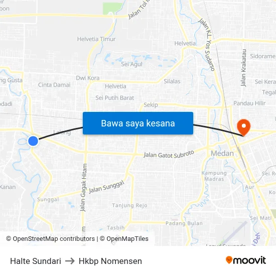 Halte Sundari to Hkbp Nomensen map