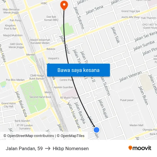 Jalan Pandan, 59 to Hkbp Nomensen map