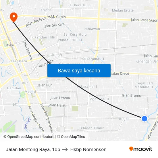 Jalan Menteng Raya, 10b to Hkbp Nomensen map
