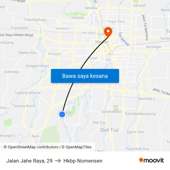 Jalan Jahe Raya, 29 to Hkbp Nomensen map