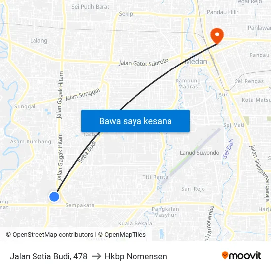 Jalan Setia Budi, 478 to Hkbp Nomensen map