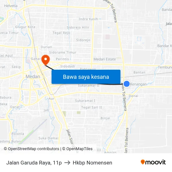 Jalan Garuda Raya, 11p to Hkbp Nomensen map
