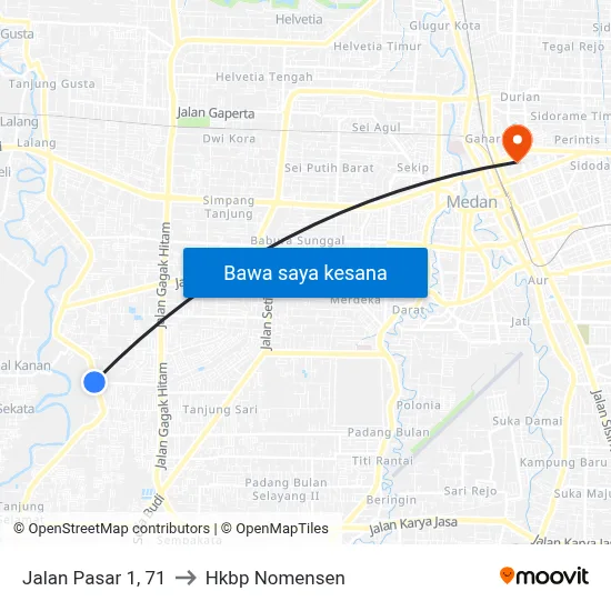 Jalan Pasar 1, 71 to Hkbp Nomensen map