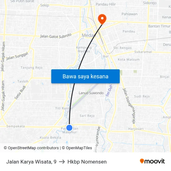 Jalan Karya Wisata, 9 to Hkbp Nomensen map