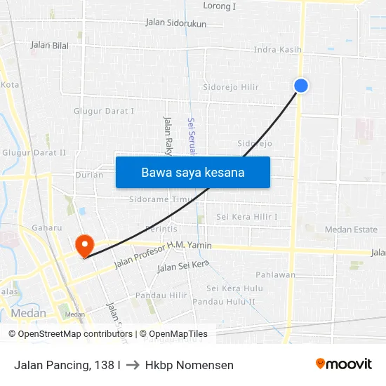 Jalan Pancing, 138 I to Hkbp Nomensen map
