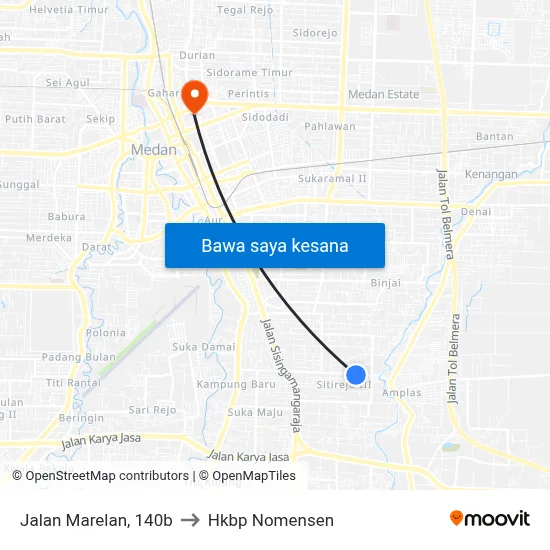Jalan Marelan, 140b to Hkbp Nomensen map