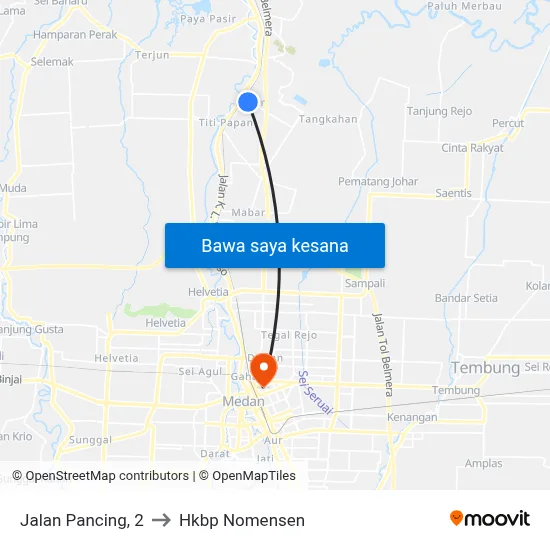 Jalan Pancing, 2 to Hkbp Nomensen map