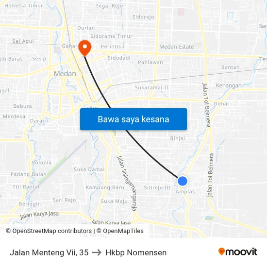 Jalan Menteng Vii, 35 to Hkbp Nomensen map