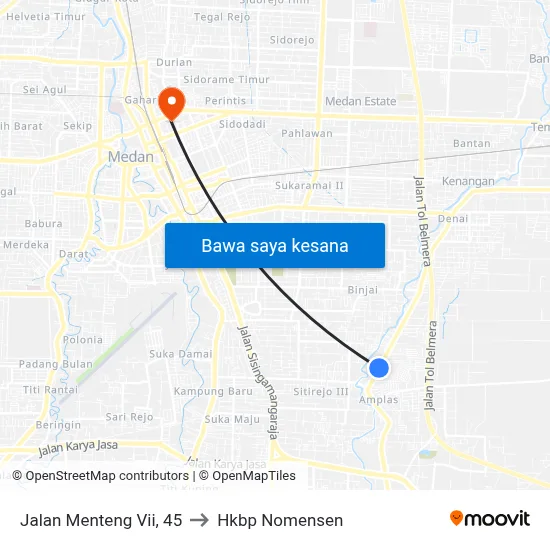 Jalan Menteng Vii, 45 to Hkbp Nomensen map