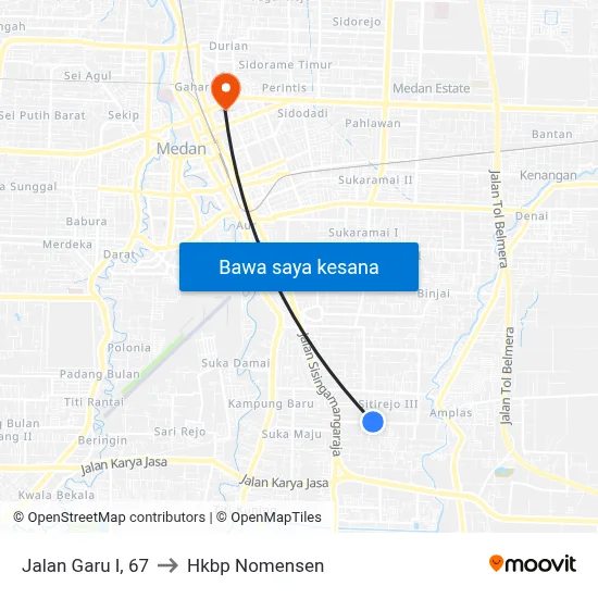 Jalan Garu I, 67 to Hkbp Nomensen map