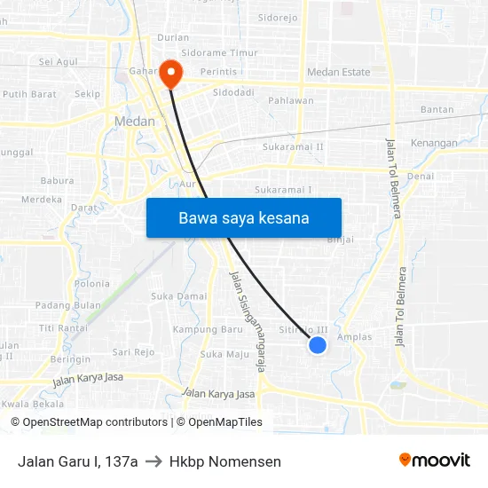 Jalan Garu I, 137a to Hkbp Nomensen map