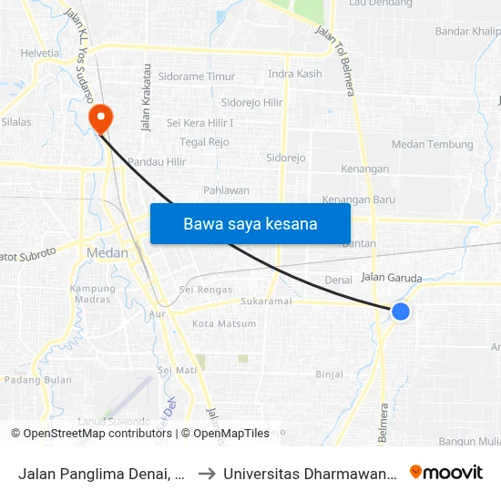 Jalan Panglima Denai, 136 to Universitas Dharmawangsa map