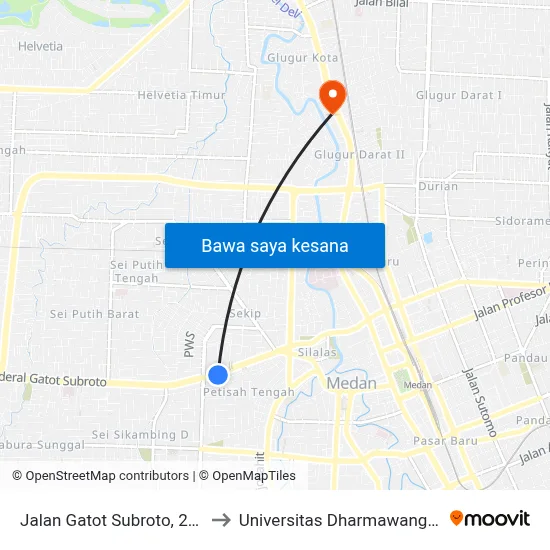 Jalan Gatot Subroto, 249 to Universitas Dharmawangsa map