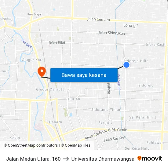 Jalan Medan Utara, 160 to Universitas Dharmawangsa map