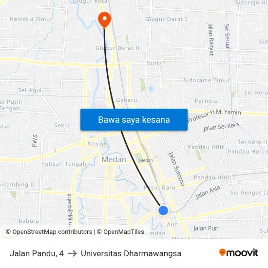 Jalan Pandu, 4 to Universitas Dharmawangsa map