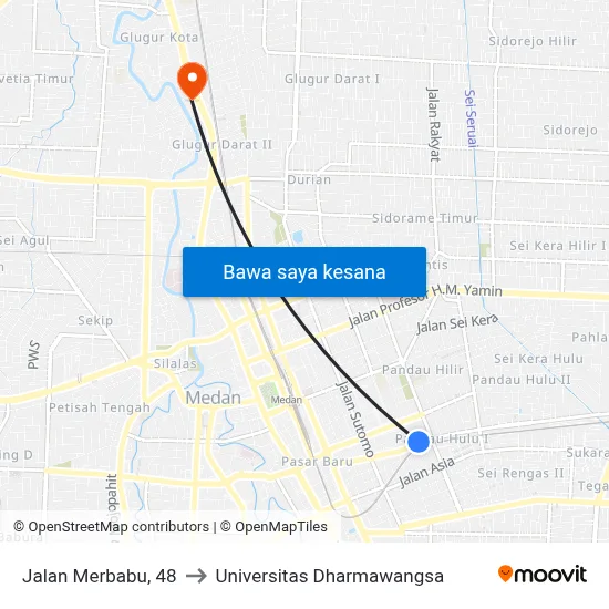Jalan Merbabu, 48 to Universitas Dharmawangsa map