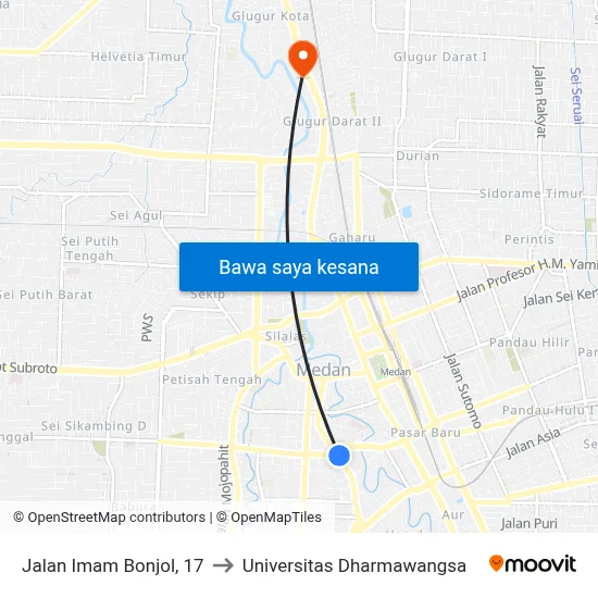Jalan Imam Bonjol, 17 to Universitas Dharmawangsa map