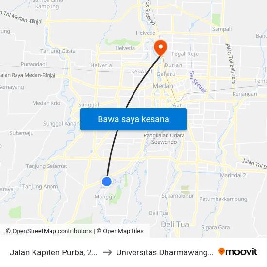 Jalan Kapiten Purba, 23b to Universitas Dharmawangsa map