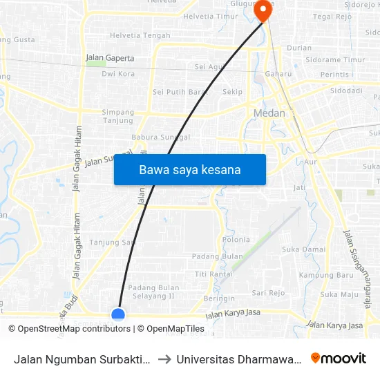 Jalan Ngumban Surbakti, 35d to Universitas Dharmawangsa map