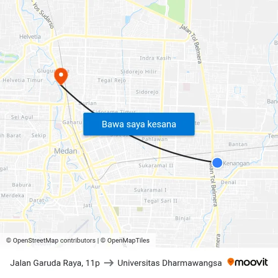 Jalan Garuda Raya, 11p to Universitas Dharmawangsa map