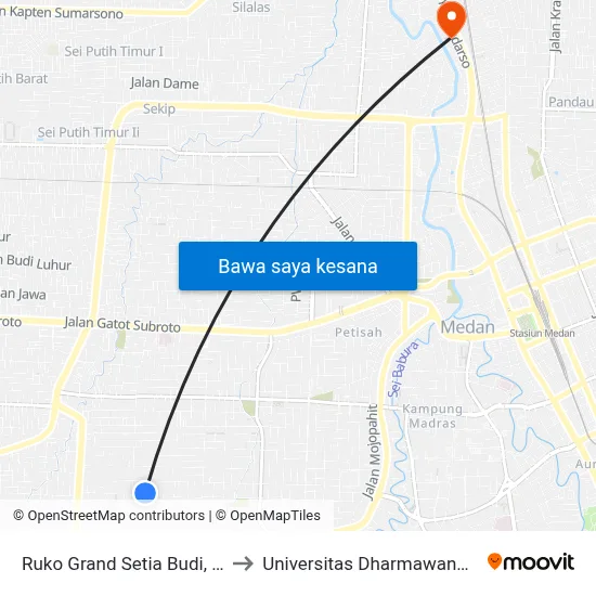 Ruko Grand Setia Budi, 7c to Universitas Dharmawangsa map