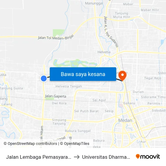 Jalan Lembaga Pemasyarakatan, 5 to Universitas Dharmawangsa map