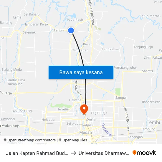 Jalan Kapten Rahmad Buddin, 41 to Universitas Dharmawangsa map