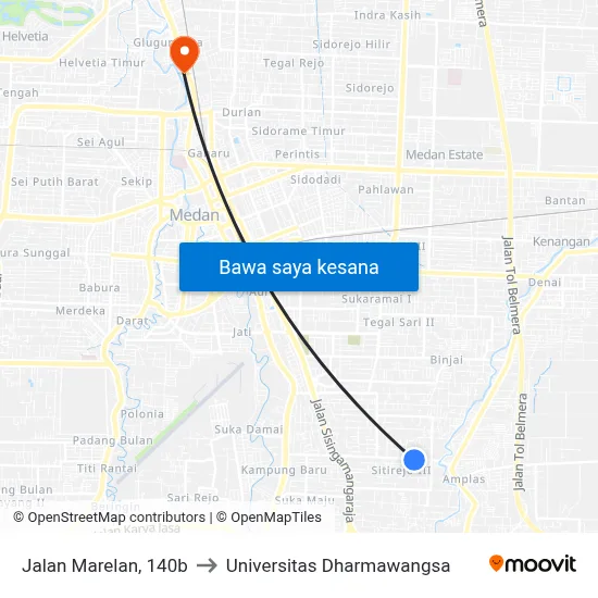 Jalan Marelan, 140b to Universitas Dharmawangsa map