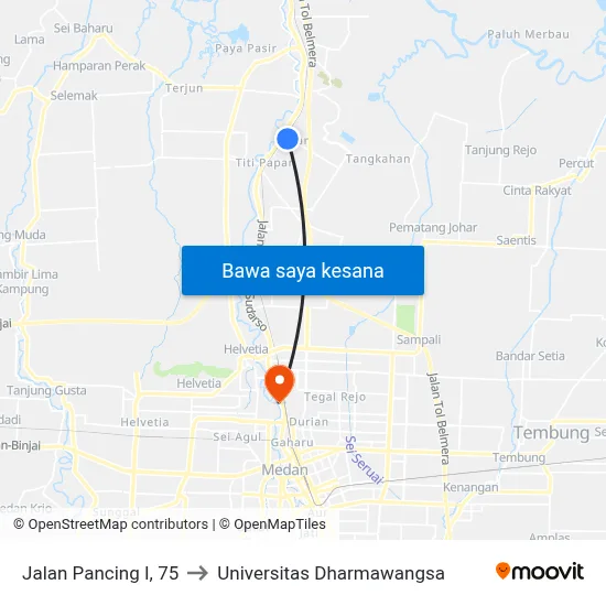 Jalan Pancing I, 75 to Universitas Dharmawangsa map