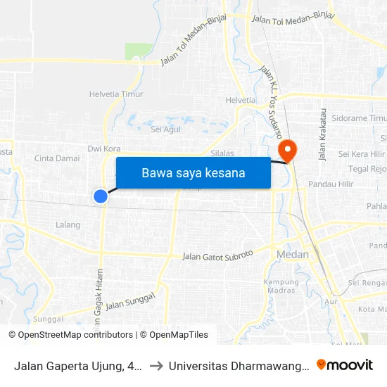 Jalan Gaperta Ujung, 49c to Universitas Dharmawangsa map