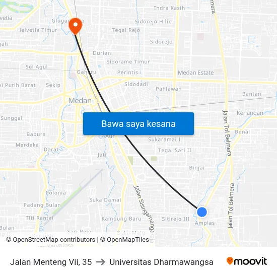 Jalan Menteng Vii, 35 to Universitas Dharmawangsa map