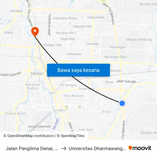 Jalan Panglima Denai, 48 to Universitas Dharmawangsa map